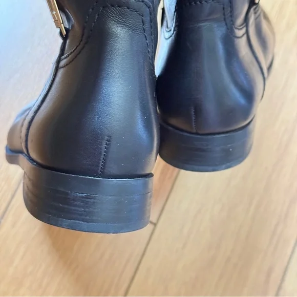LAUREN RALPH LAUREN Baylee Black Leather Riding Boots Size 7 - Picture 9 of 11